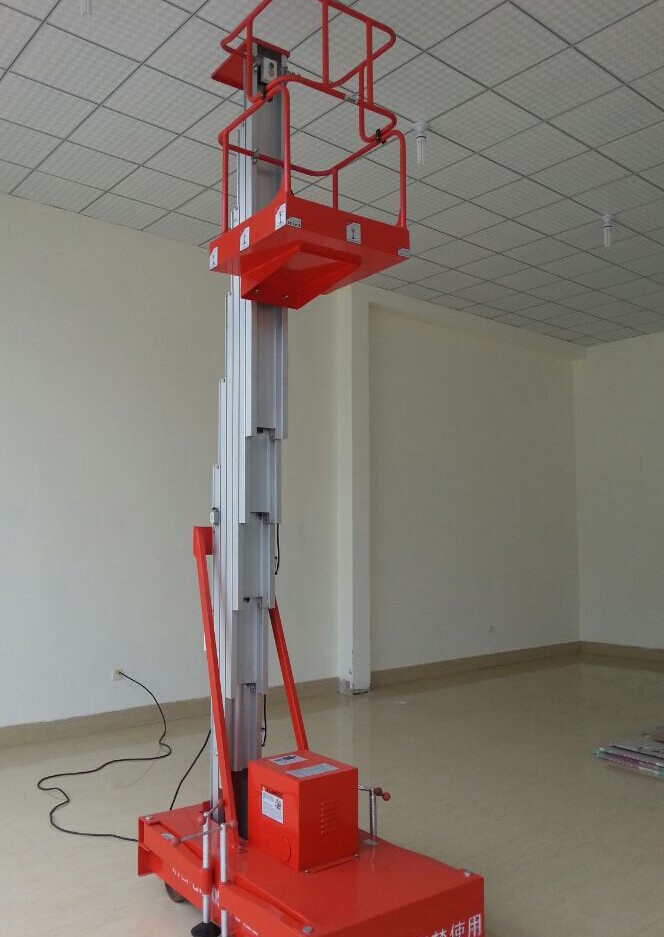 Single mast aluminum work platform